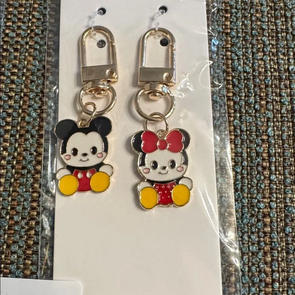 2177 Micky & Minnie Mouse‎ Zipper Pull & Bag Charm